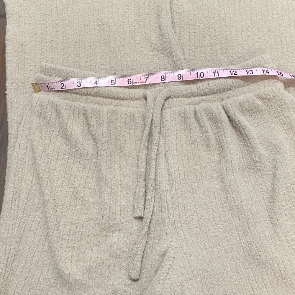Hippie Rose Tan Wide Leg Fleece Pants - Picture 4 of 8